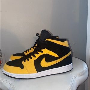 Yellow high top jordan loves